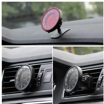 

Car Dashboard Clock Magnetic Car Phone Mount Air Vent Quarz Clocks Magnetic Phone Holder Auto Interior Decoration With Gift Box