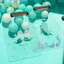 ROWBOE симпатичные канцелярские принадлежности kawaii папка A4 доска папка офисные принадлежности коврик канцелярская акриловая письменная доска kawaii принадлежности