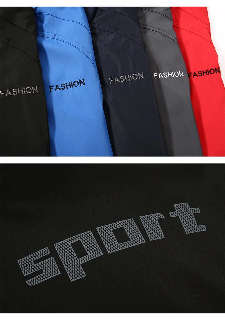 Men's Sets Two-piece Suite Autumn Outerwear Men's Wear Pants Sportswear 5XL Windproof Casual Coat Leisure Patchwork MOOWNUC