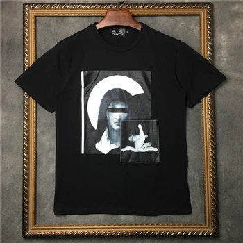 

marcelo barrett Men's 100% Cotton Slim Fit 3D Pattern Short-sleeved T-shirt|streetwear 219200156