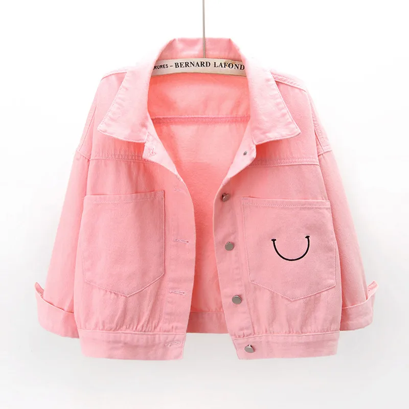 Pink Yellow Blue Denim Jacket Women 