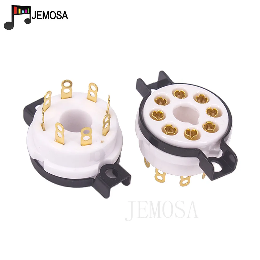Eizz Cerâmica 8pin Tubo Tomada Base da Válvula para Kt88 El34 5ar4 6l6 6ca7 6sl7 6sn7 Tubo de Vácuo Amplificador Alta Fidelidade Áudio do Vintage