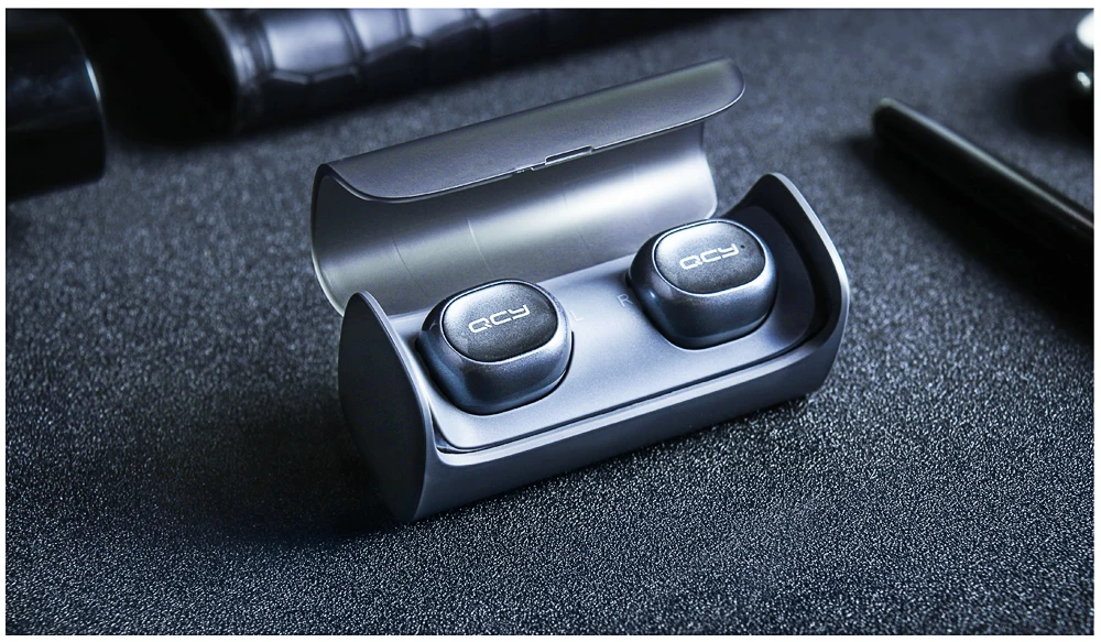 QCY Q29 Pro мини Bluetooth наушники с микрофоном Беспроводные спортивные наушники шумоподавление Гарнитура и зарядная коробка