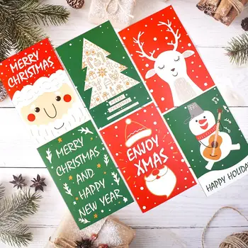 

Christmas New Year Note Cards Xmas Greeting Cards with Envelopes Blank Inside 6x4 Thank You Card