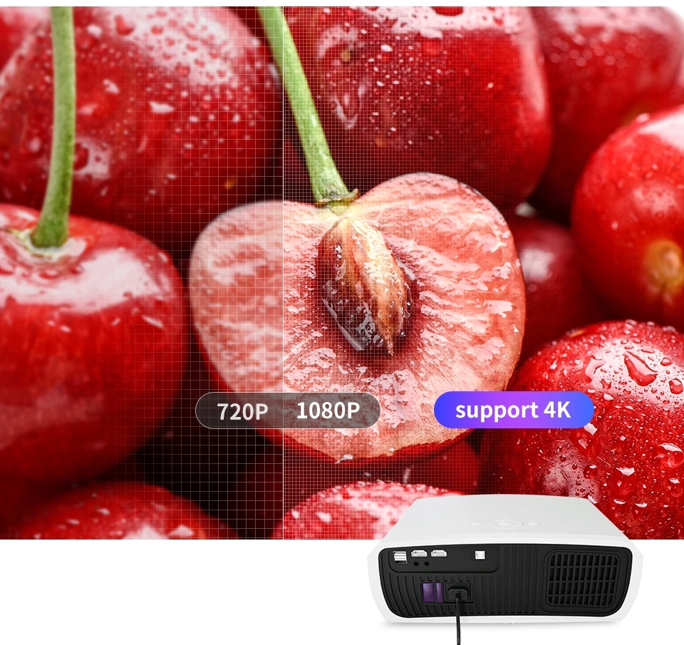 WZATCO C3 4K Full HD 1080P LED Projector Android 10 Wifi Smart Home Theater projector 8A
