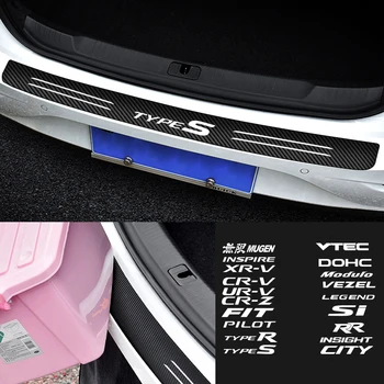 

Car Styling Rear Bumper Trunk Carbon Fiber Stickers For Honda Mugen INSPIRE XR-V CR-V UR-V CR-Z Fit Pilot Type R Type S VTEC