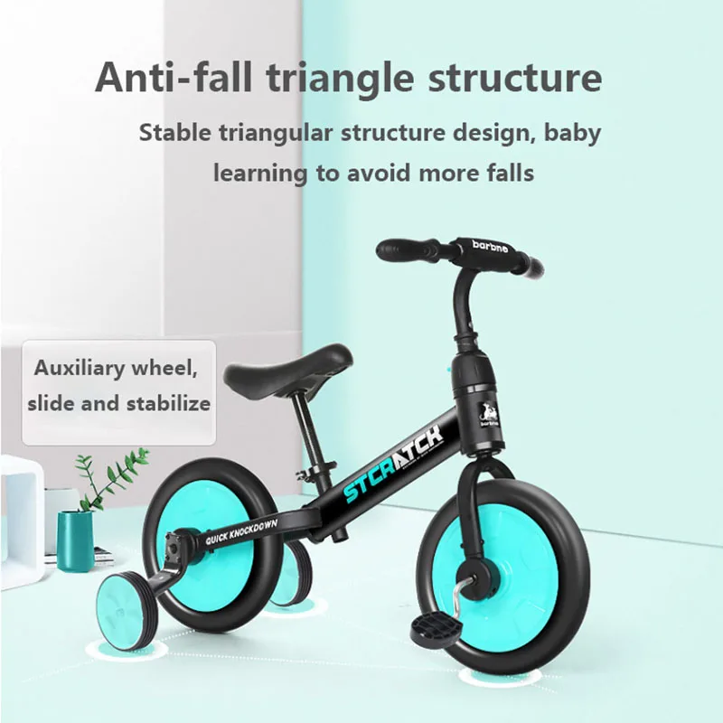 Infant Shining Baby Balance Bike Ride on Toys Walker 2/4 Wheels Bike Adjustment Lightweight Body Suit for 2-6Y Children Gift 4 Infant Shining Baby Balance Bike Ride on Toys Walker 2/4 Wheels Bike Adjustment Lightweight Body Suit for 2-6Y Children Gift 4