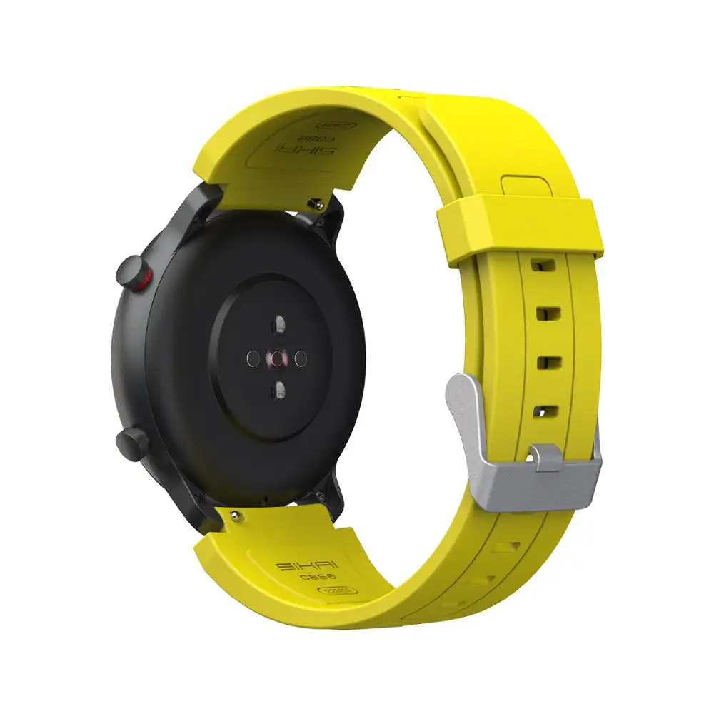 SIKAI Смарт аксессуары чехол для Xiaomi Huami AMAZFIT GTR 47 мм Замена PC часы чехол оболочка Рамка протектор - Цвет: Yellow strap