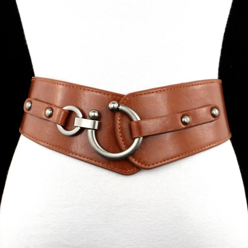 

Plus size belt woman wide corset belt big belts for women PU leather designer cinturon mujer western waist dress waistband