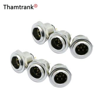 

10PCS Mini XLR 3 4 5 Pin Male Chassis Panel Socket Plug Small XLR Audio Microphone MIC Connector