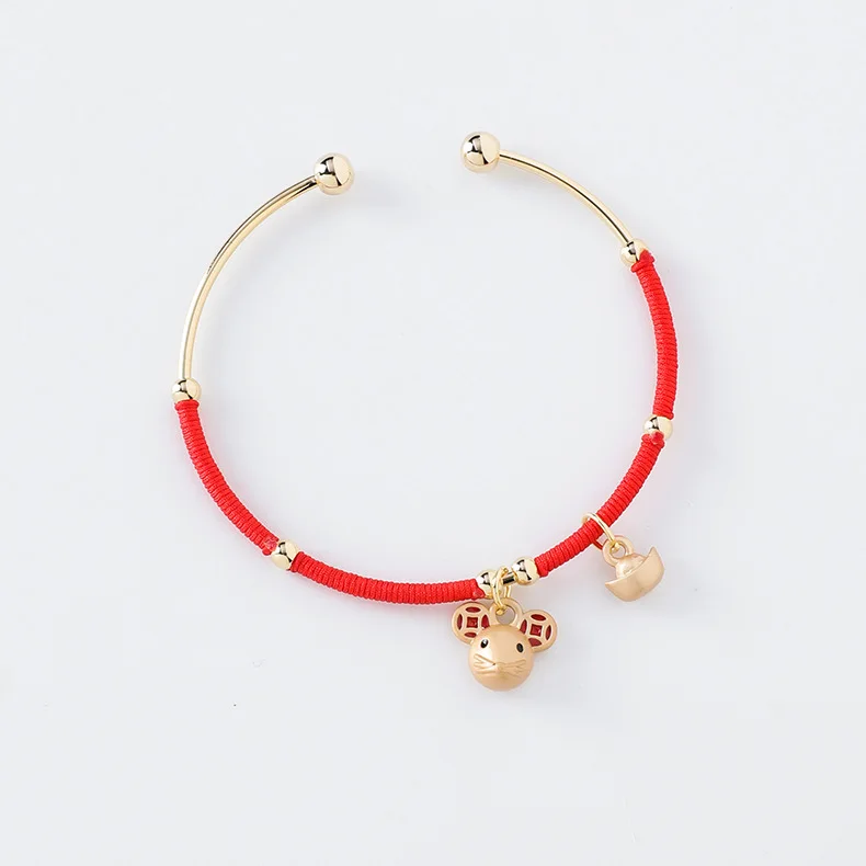 Lilacolor, красная веревка, металлические женские браслеты, вязанные, для влюбленных, корейский милый браслет, шарм, для девушек, для открытия, браслет, ювелирные изделия, Pulseiras