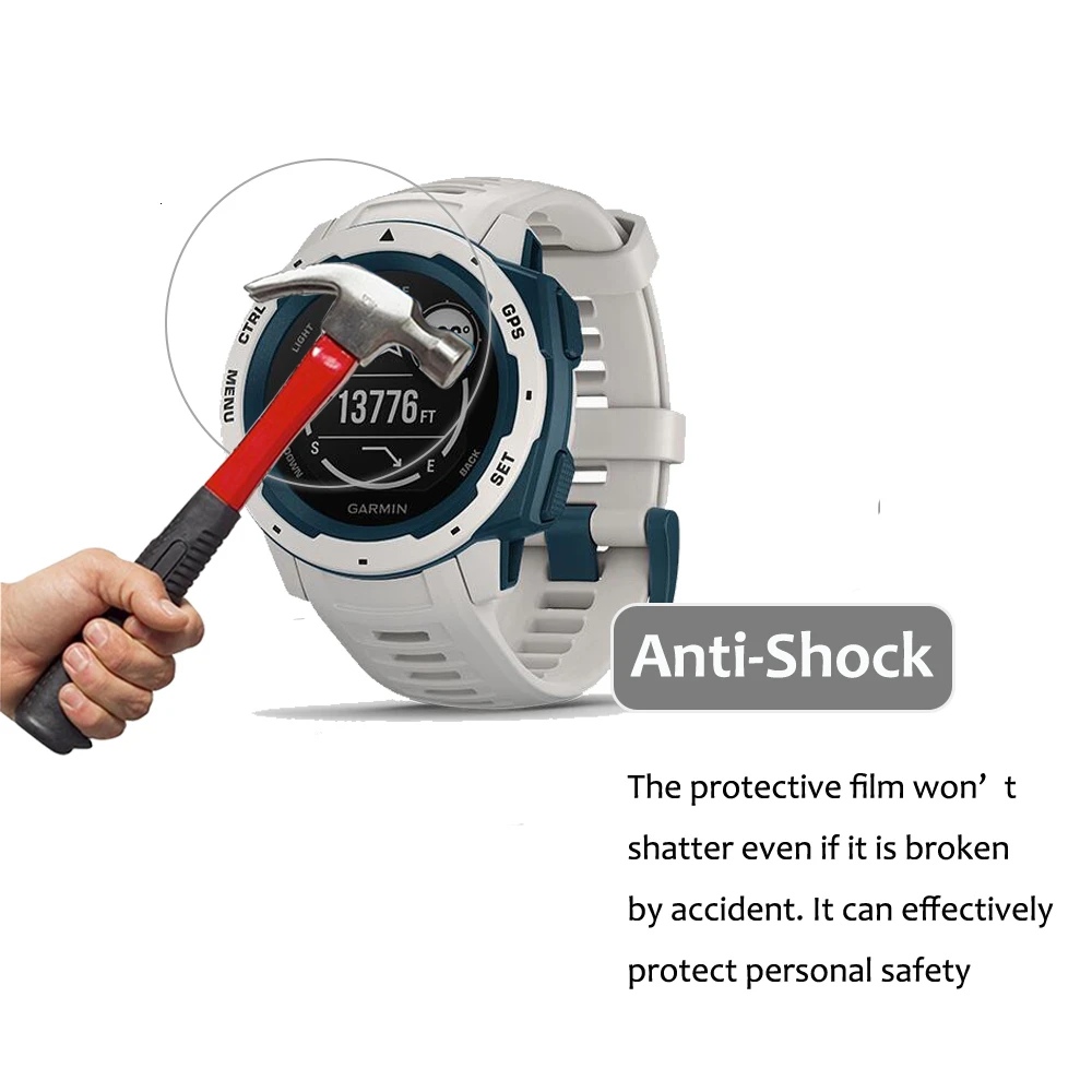 3 упаковки защита экрана от царапин для Garmin Instinct Tide gps Smartwatch Instinct Tide Взрывозащищенная пленка без стекла