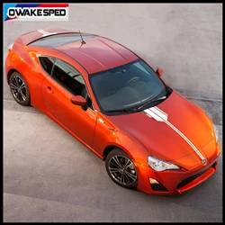 Racing Flag Sport Stripes Car Hood Tail Decor Vinyl Decals Auto Body Lids Engine Cover Bonnet Sticker For Toyota-86 GT (1)_副本