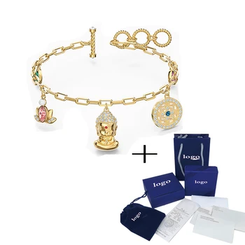 

High-quality SWA fashion SHINE COINS bracelet, exquisite shiny gold coin pendant bracelet all-match daily accessories