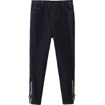 

2020 Spring Fashion Jeans Women Pencil Pants leg opening zipper button Slim Elastic Lady Casual Denim Trousers for Female z9601
