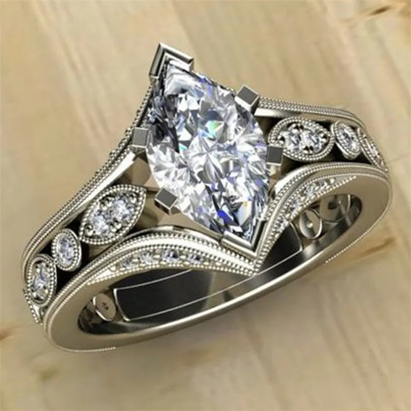 

FFLACELL 2020 Fashion Chic AAA Zircon Wedding Rings for Women Jewelry Exquisite Crystal Wedding Engagement Fashion Ring