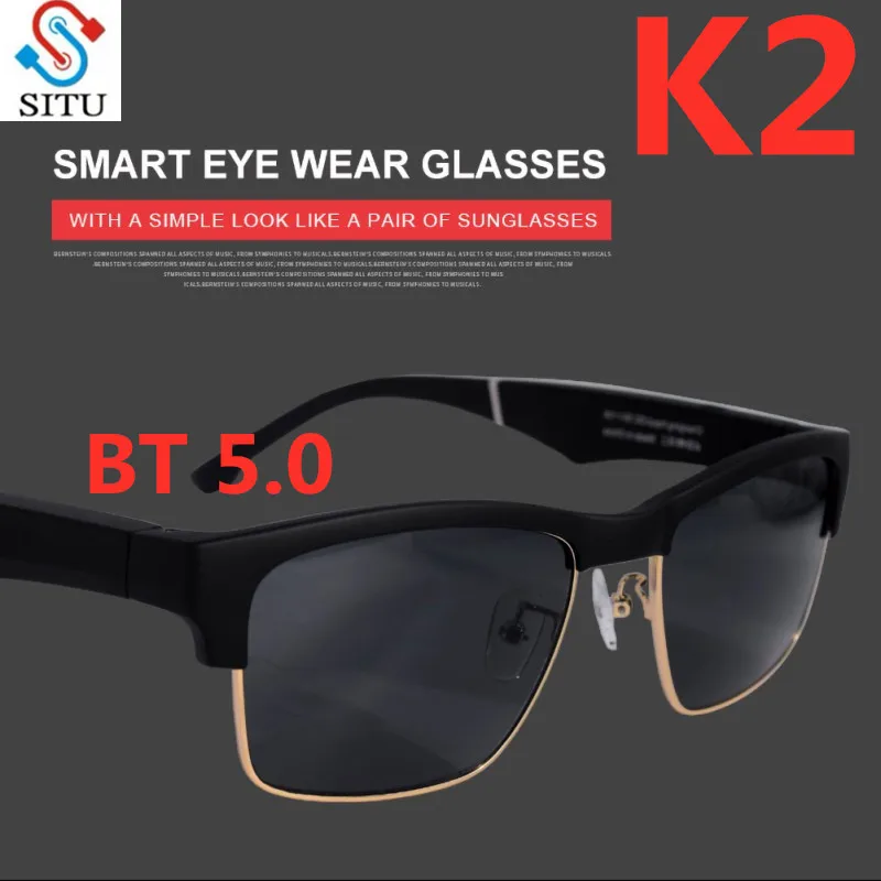 Солнцезащитные очки K2 с защитой от синего излучения Bluetooth 5 0 Беспроводные