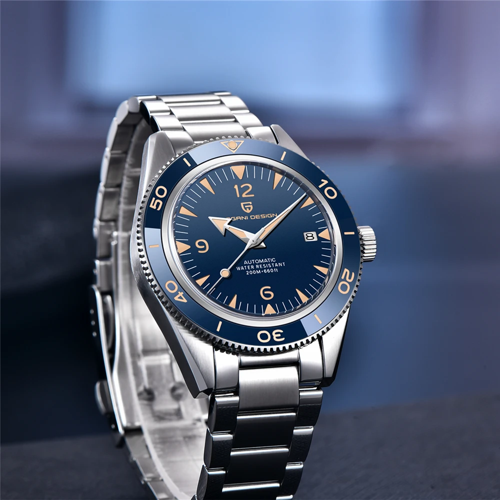 New PAGANI Design 41mm Men's Automatic Mechanical Watch Classic Retro 200m Waterproof Business Sports Watches Reloj Hombre