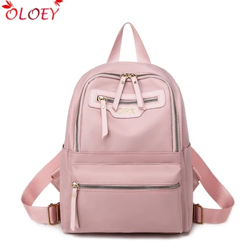 

Backpack for women 2019 fashion Simple Oxford fabric same backpack school bag for young students travel bag solid color backpack