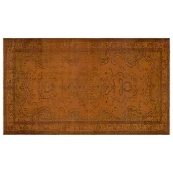 

Handmade Brown Vintage Overdyed Turkish Area Rug 153x268 Cm-5'0''X8'10''