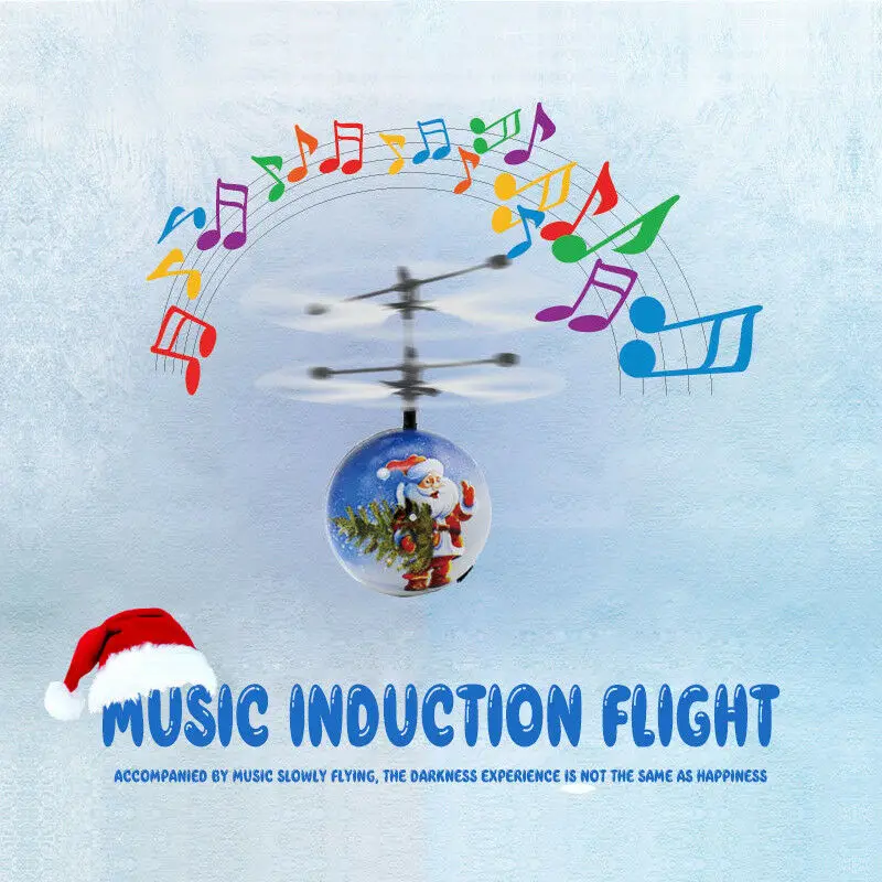 Christmas Mini Drone Induction Aircraft Music Santa Claus Aircraft Flying Toys RC Helicopter Xmas Gift Drone Toys For Children Christmas Mini Drone Induction Aircraft Music Santa Claus Aircraft Flying Toys RC Helicopter Xmas Gift Drone Toys For Children