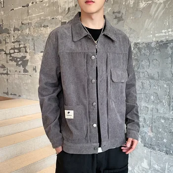

The new 2019 autumn leisure loose male to adolescent leisure corduroy jacket lapel jacket trend