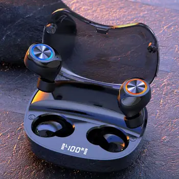 

TWS Ear Buds Wireless Bluetooth Earphone With Mic Charging Box Noise Cancelling Earbuds Waterproof HiFi Gaming Headset Earphones