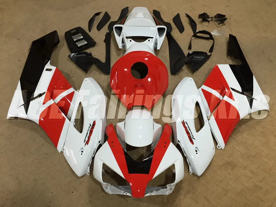 Топ(литье под давлением) ABS Полный комплект обтекателя Подходит для Honda CBR1000RR 04 05 2004 2005 Обтекатели набор на заказ Красный Белый Черный