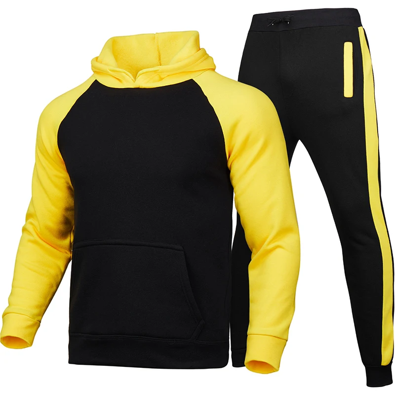 black and yellow tracksuits
