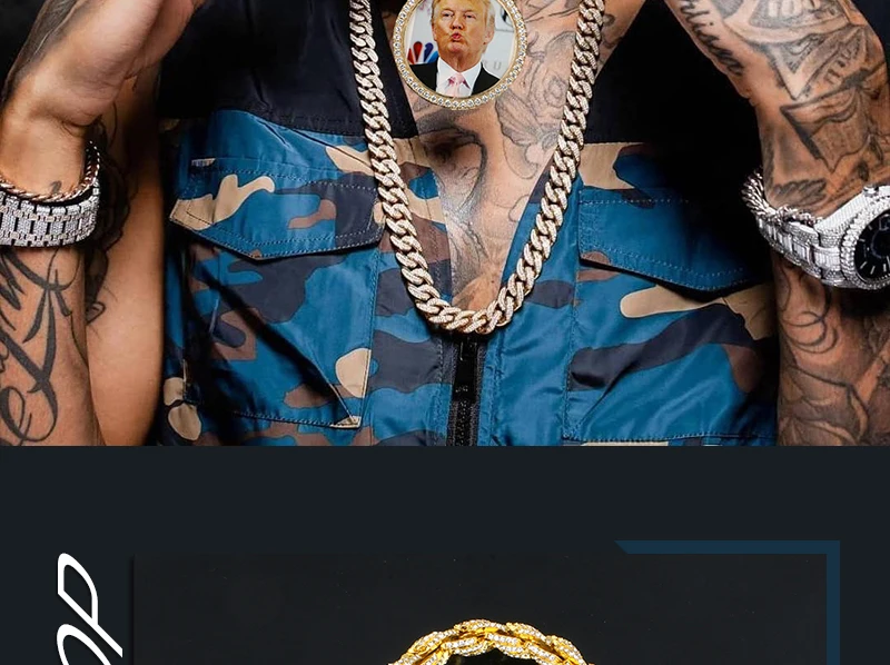 9 мм Iced Out браслет-цепочка ожерелье для мужчин хип-хоп золотые и серебряные со стразами CZ застежка Bling Crystal Модные ювелирные изделия с коробкой