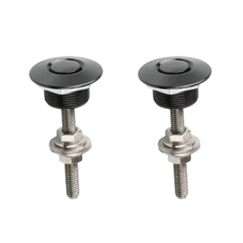 

2 Pcs 1.18 Inch Universal Quick Release Latch License Plate Lock for Auto Car Bumper Hood License Plate-Black