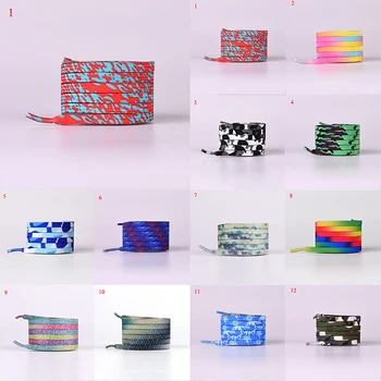 

1 pair No Tie Lazy elastic shoelaces Gradient Colorful Camouflage Elastic Rubber Shoes Lace Sneaker Shiny Safe Elastic shoelaces