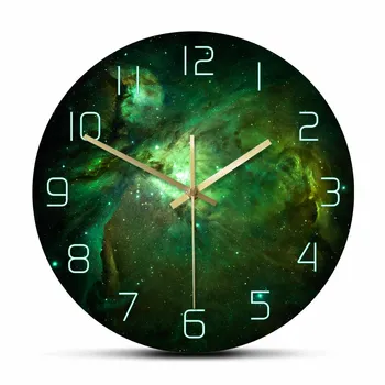 

Carina Nebula Celestial Star Print Wall Clock Nebula Space Scene Abstract Hanging Silent Timepiece Galaxy Wall Art Room Decor