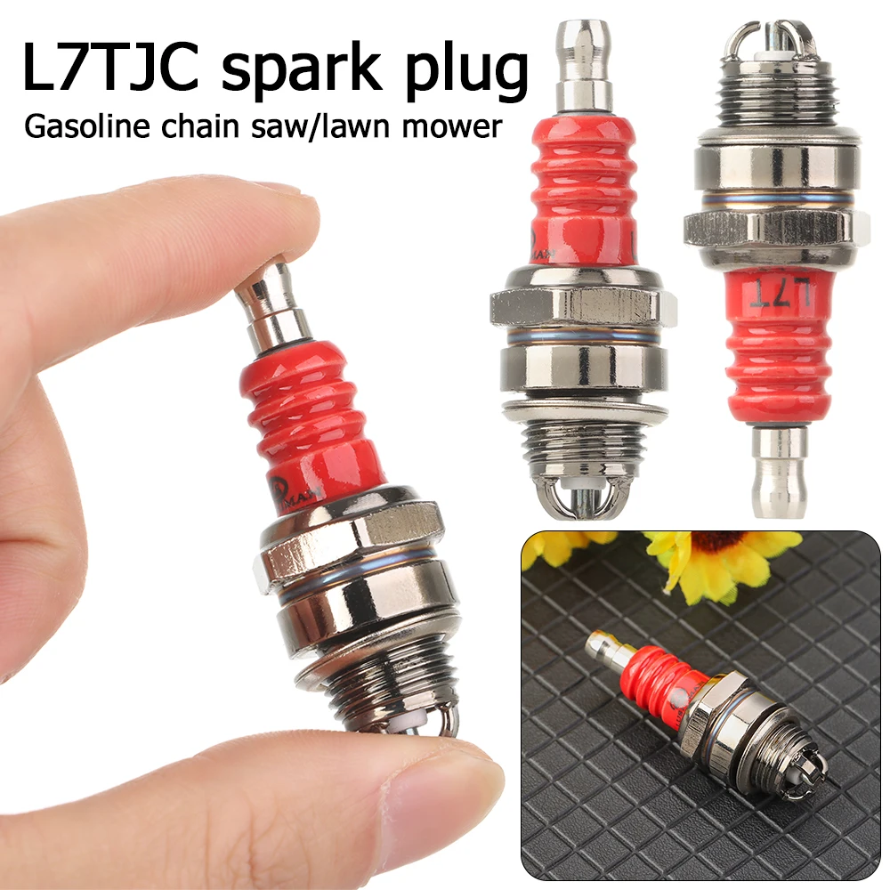 Spark Plug Three-sided Pole L7T 2 Stroke Electrode Gasoline Chainsaw Brush Cutter Engine 2500 3800 4500 5200 Replace Accessories