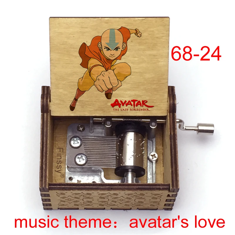 Anime Avatar The Last Airbender Music Theme Avatar's Love Hand Wooden Music Box Decorative Home Office Musical Boxes Fans Gift