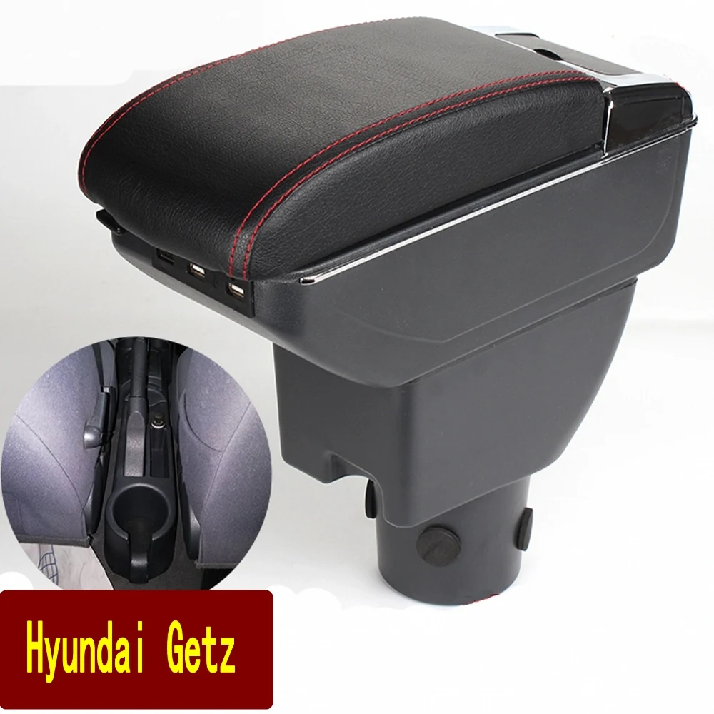 

For Hyundai Getz Armrest Box central Store content USB Charging with cup holder ashtray accessories