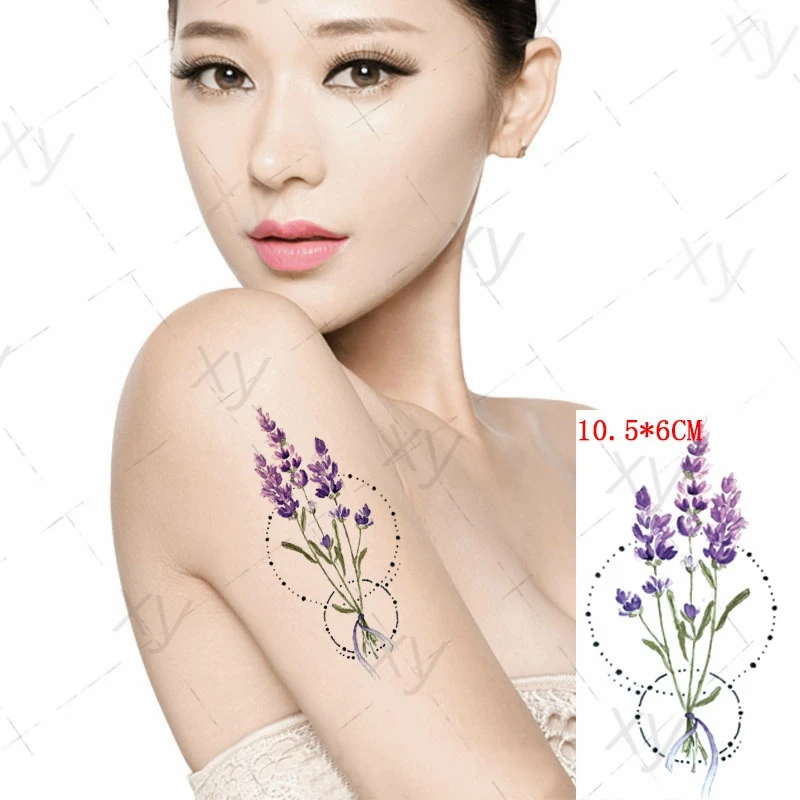 12 pçs/lote mão rosa tatuagem adesivo à prova dsmall água pequena bug  borboleta flor tatuagens cobra folha peônia lavanda meninas maquiagem  feminina - AliExpress