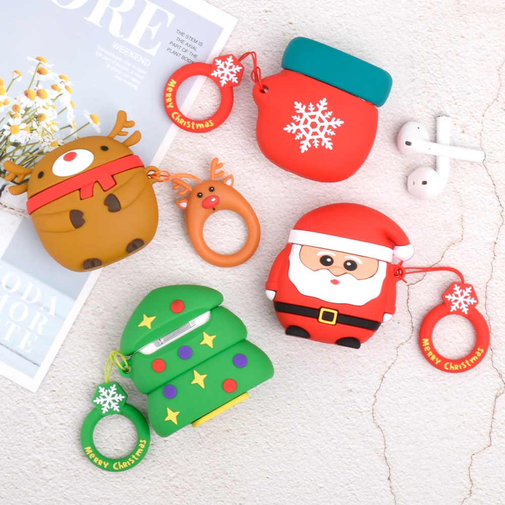 

Case For Airpods Case Luxury Cute Cartoon Christmas Cover On For Apple Airpods Case Cover For Bluetooth Wireless Earphone Cover