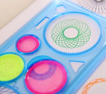 

Cute Plastic Spirograph Ruler Kawaii Circle Template For student Kids Drawing Gift Korean Stationery Student prize