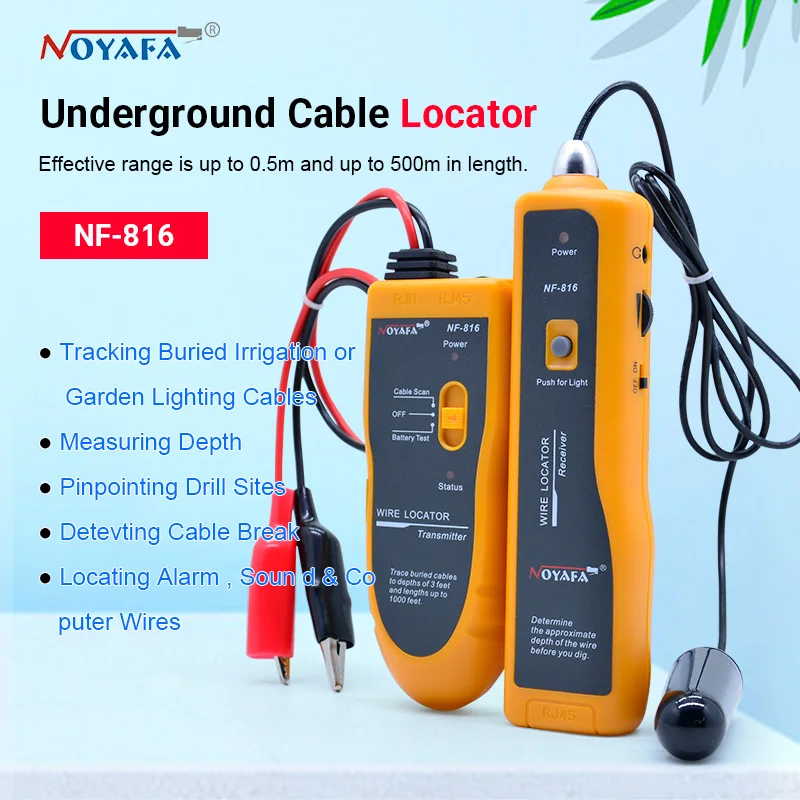 Мощный подземный телефонный тестер RJ11 RJ45 Cat5 Cat6 UTP FTP LAN сетевой кабель NF_816|rj11|rj11
