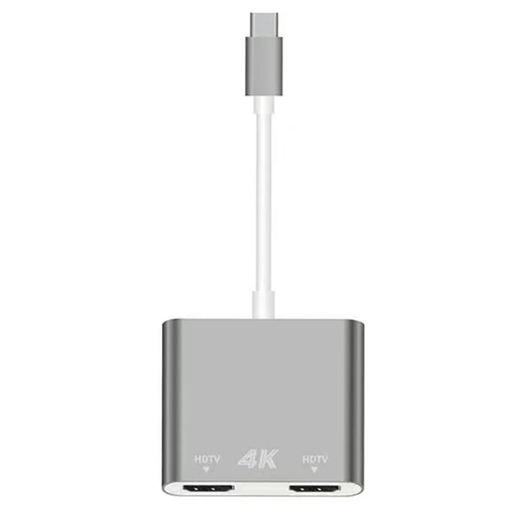 Type-C USB-C USB 3,1-Dual HDMI 4K конвертер адаптер для samsung S8 S9 для MacBook зарядный порт USB-C конвертер Кабель