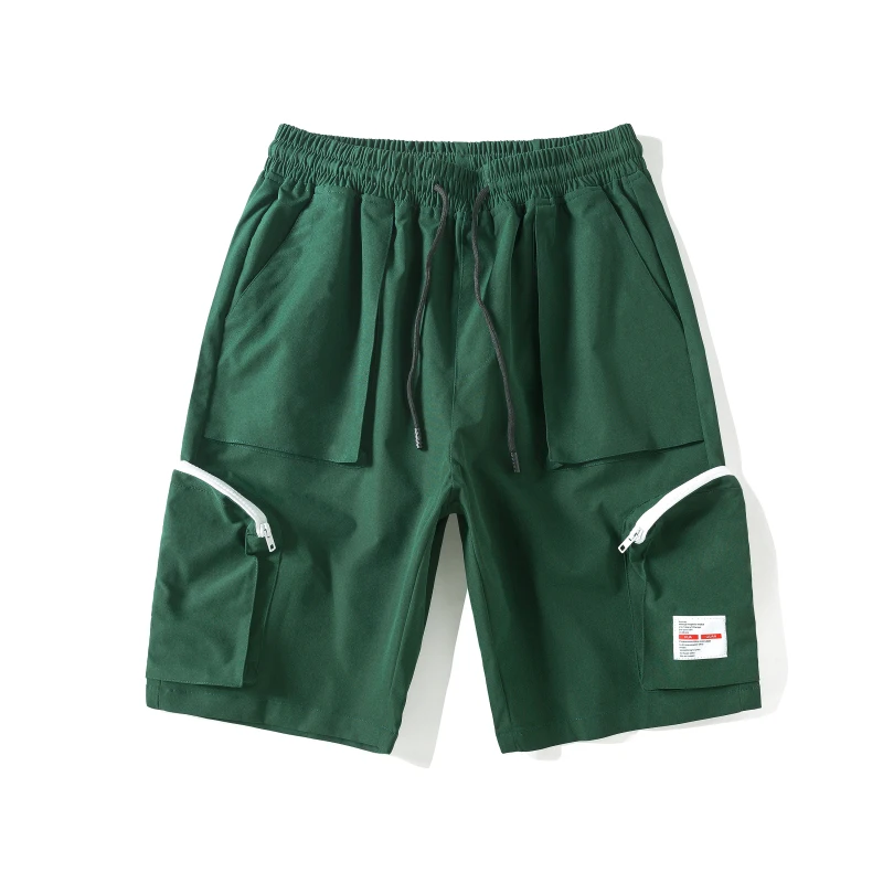 Мужские летние штаны до колена для бега, брюки в стиле хип-хоп, средние спортивные штаны с большими карманами размера плюс, мужские брендовые дизайнерские шорты из хлопка