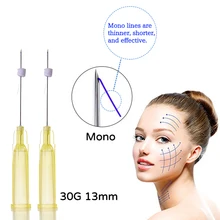 20pcs/Bag Hot Sale Mono Pdo Absorbable Suture 30g 13mm Fios De Face Thread Cogs Eye Lift Skin Face Lifting With Sharp Needle