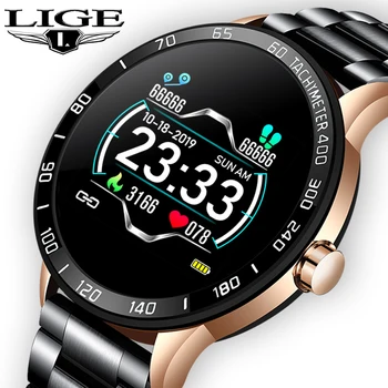 

LIGE New Sport Smartwatch OLED Fitness-Tracker Color-Screen Blood-Pressure Multi-Function Smart Watch for Andriod iOS