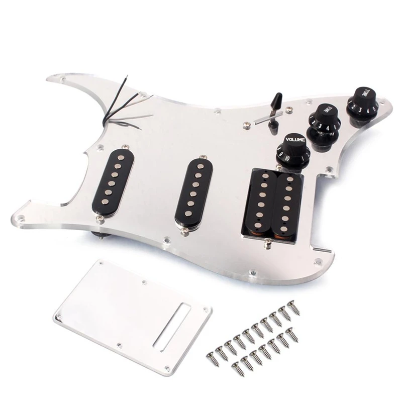 Зеркало Pickguard 3-Ply Ssh загружен Prewired Humbucker Pickguard набор звукоснимателей для гитары