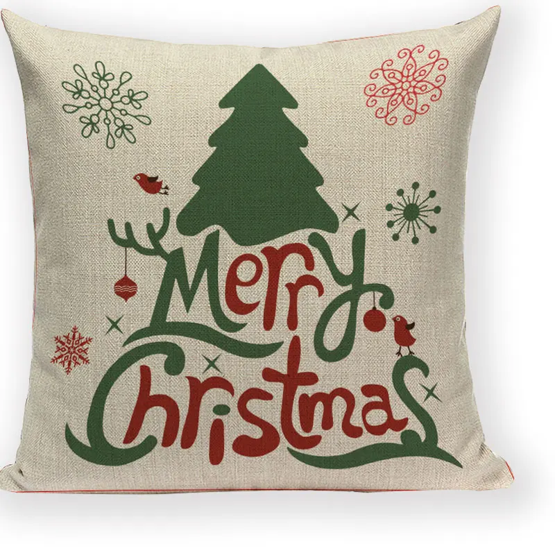 Мультфильм Санта-Клаус Счастливого Рождества милый олень декоративные Счастливого Рождества Navidad керст подарок кровать пледы подушки Чехол год