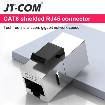 

CAT6 Straight Through Network Module RJ45 Connector Cable Adapter Information Socket Computer Coupler Ethernet Keystone Jack