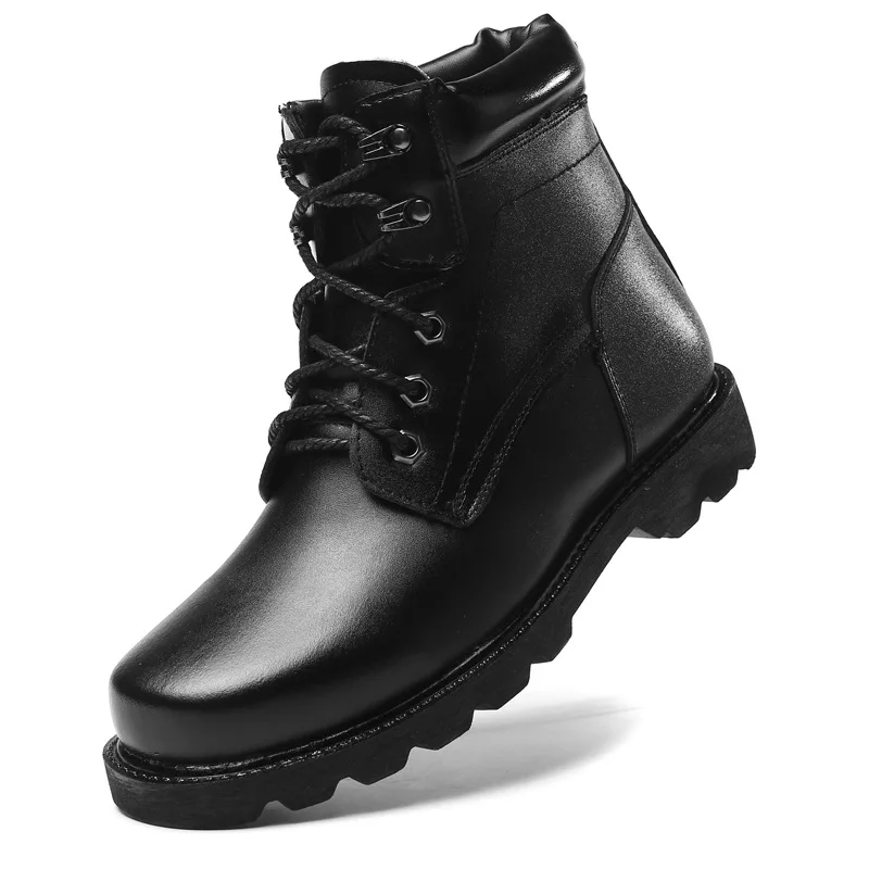 

Europe And America New Style Martin Boots Extra Large Men's Boot Warm Cotton Boots Officers 3513 Knee-High Boots Combat Boots Wo