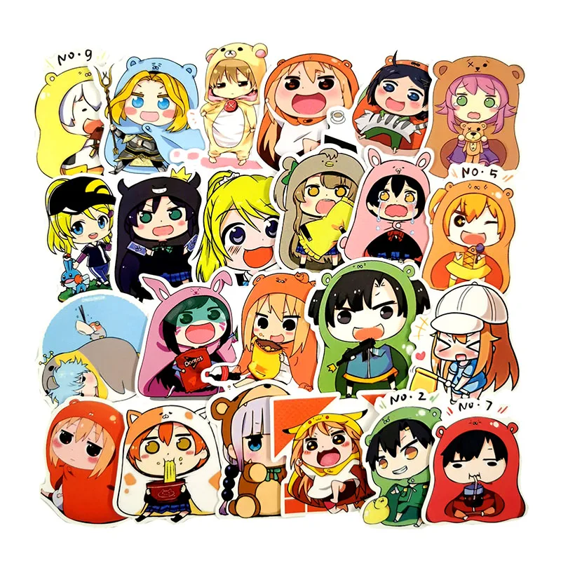 50 шт. милые Himouto Umaru-chan Японские Аниме наклейки водонепроницаемые для детей Детский подарок DIY ноутбук дневник мультфильм Pegatinas наклейки