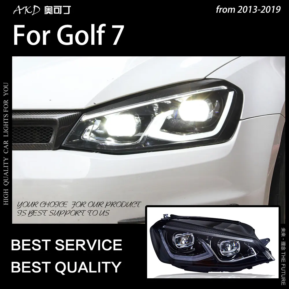 

AKD Car Styling Headlights for Golf 7 LED Headlight Animation DRL Head Lamp Golf 8 Design Indicator All LED Beam Accessories